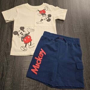 Disney Junior Mickey Mouse Toddler 4T T-Shirt and Shorts Set